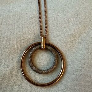 NWT - Qudo Miniera Double Pendant Necklace